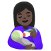 👩🏿‍🍼 woman feeding baby: dark skin tone display on Google